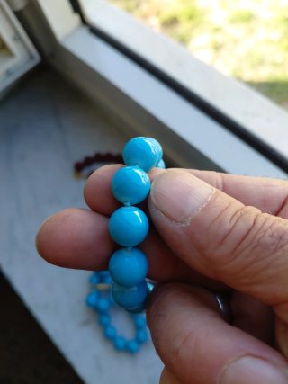 Lotto 4 collane vetro sfere grandi vintage