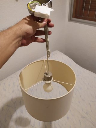 Lámparas de techo beige tela
