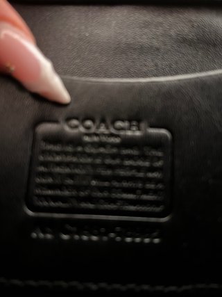 Bolso Coach Negro con C Dorada