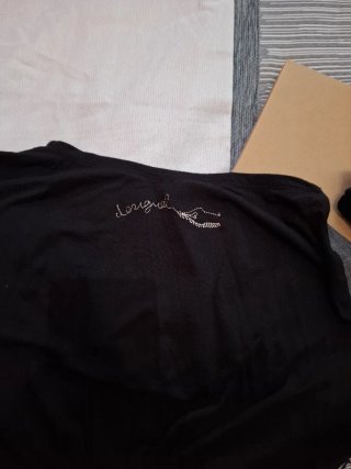 Vestido desigual negro y gris