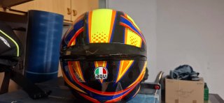 Casco AGV Rossi 46 Amarillo y Azul