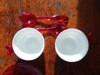 Set 2 tazzine caffè love rosse