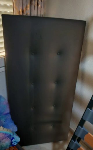 Cabecero Cama 150cm Piel Sintética Gris oscuro