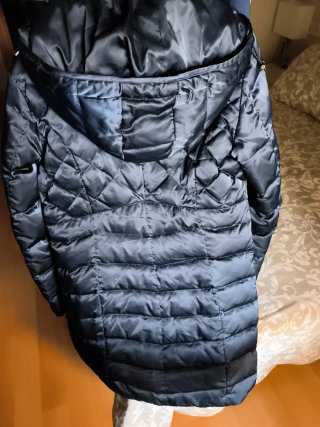 Chaqueta larga acolchada azul RESET