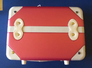 Beauty case rosso e bianco