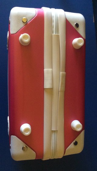 Beauty case rosso e bianco