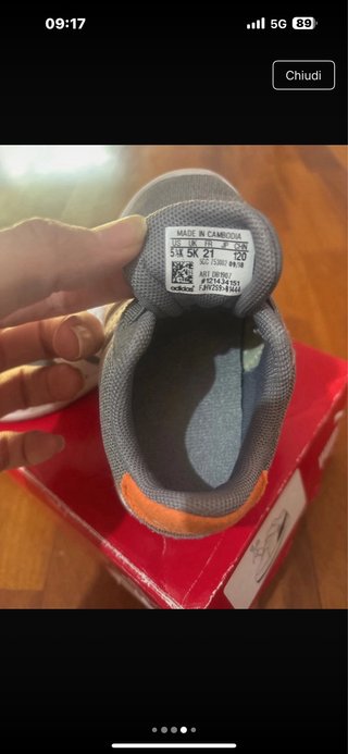 Scarpe bimbo/a Adidas grigie