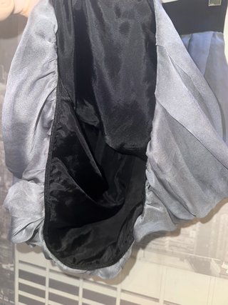 Falda Zara Basic gris metalizada Talla M