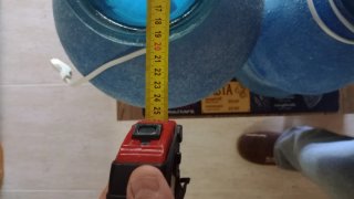 Lámparas de mesa de cristal azul