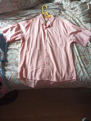 Camisa rosa de manga corta