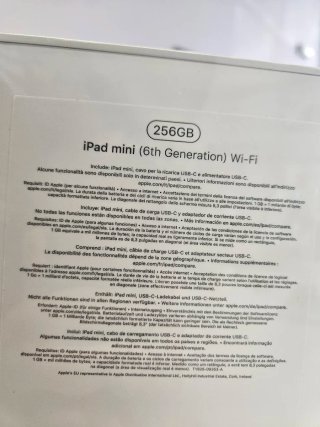iPad mini 6ª Gen 256GB sigillato
