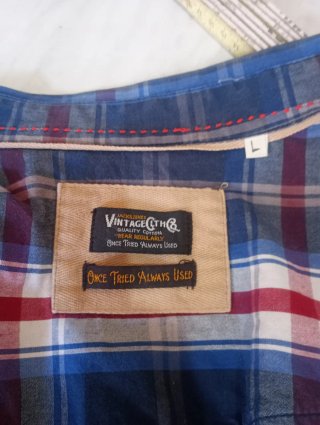 Camicia uomo western vintage a quadri