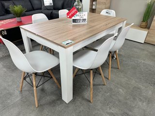 Mesa Comedor Madera y 4 Sillas Nórdicas
