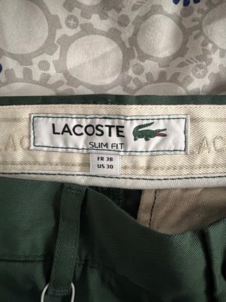 Bermudas Lacoste Verdes Talla 38 Nuevas.