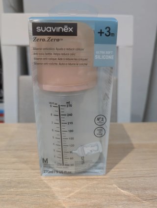Biberón Suavinex Zero Zero +3m Silicona