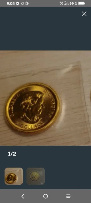 Moneta 1/10 Onza d'Oro