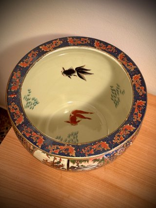 Macetero / Pecera de porcelana china