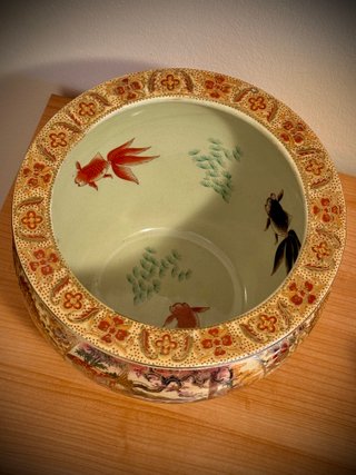 Macetero / Pecera de porcelana china