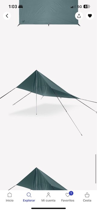 Toldo Decathlon Azul/Gris