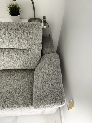 Sofá cama gris tela