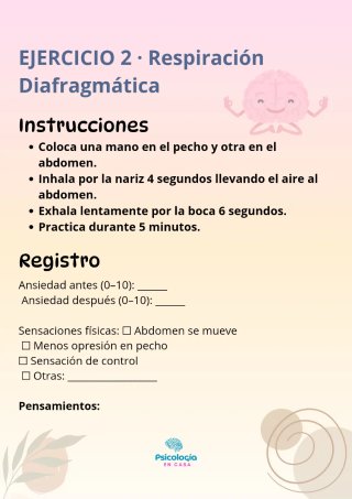Cuaderno PDF para ansiedad - ejercicios