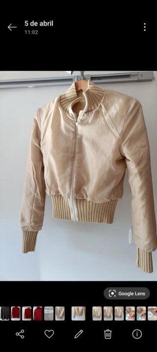 Chaqueta pelo beige
