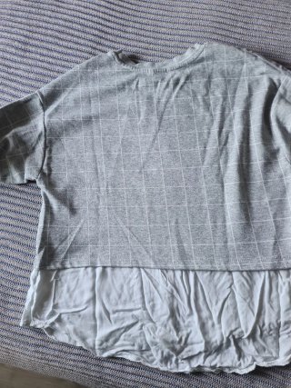 Jersey Stradivarius Cuadros Gris y sobrecamisa