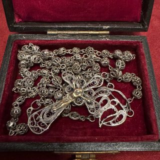 Rosario de filigrana plata
