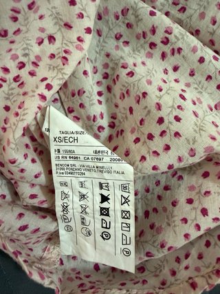 Camicia Benetton fantasia floreale taglia XS