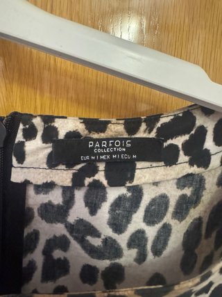 Vestido Midi Animal Print Beige y Marrón