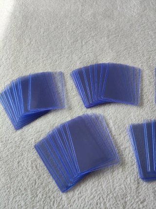 Lote (50) fundas protectoras azules para cartas.