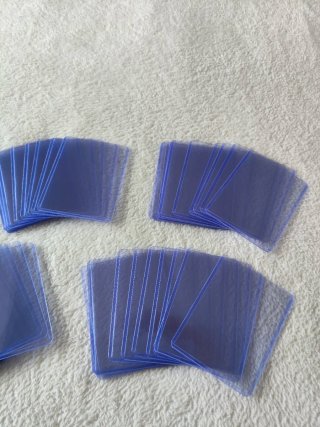 Lote (50) fundas protectoras azules para cartas.