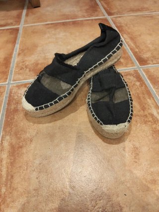 Alpargatas mujer Stradivarius Negras Talla 36