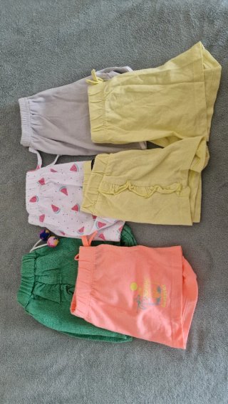 Lote 6 pantalones cortos bebé 12-18 meses