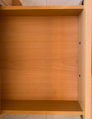 Escritorio esquinero madera con cajonera