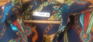 Blusa Mango Talla M Estampado Cadenas