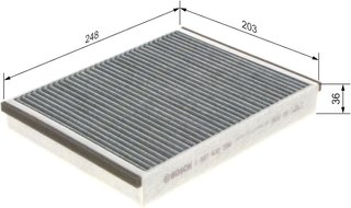 Filtro Habitáculo Bosch R2598 Carbón Activo