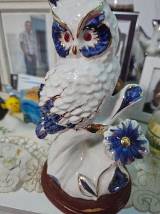 Figuras de pájaros de porcelana