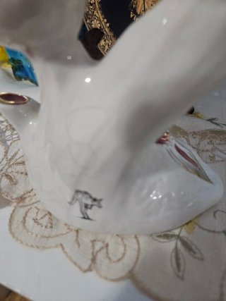 Figuras de pájaros de porcelana