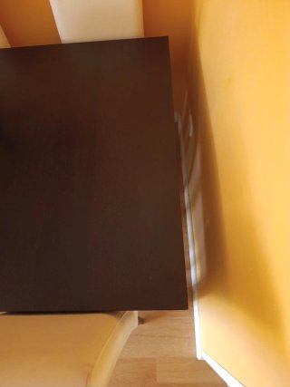 Mesa comedor extensible madera wengue  + 6 sillas