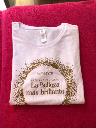 6 Camisetas Skeyndor Algodón Blancas Talla L