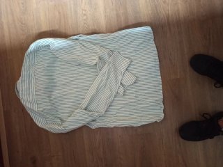 Camisa Tommy Hilfiger Verde y Blanca Talla M