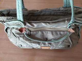 Borsa/borsetta con dettagli in pelle
