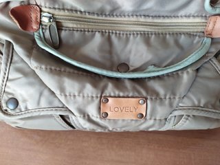 Borsa/borsetta con dettagli in pelle