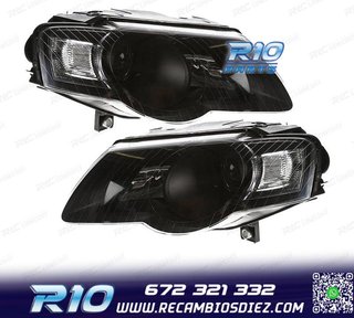 FAROS PARA VOLKSWAGEN VW PASSAT 05-10 FONDO NEGRO
