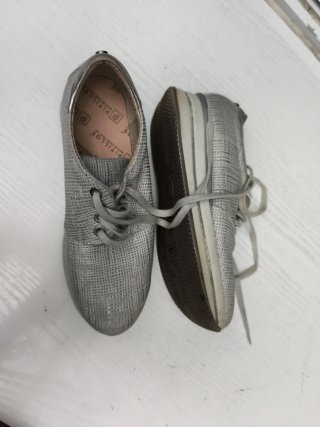 Zapatos Pitillos plateados