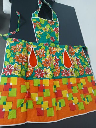 Grembiule vintage anni 70/80 cucina cotone