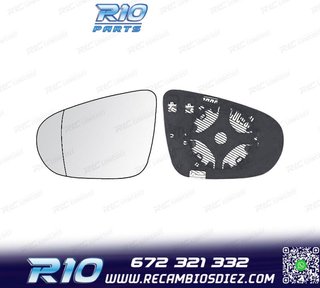 CRISTAL ESPEJO BASE IZQUIERDO VOLKSWAGEN VW GOLF VI 08-12