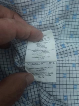 Camisa DI VEY Hombre Talla M Cuadros nueva.
