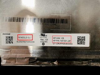 Pantalla N140GLE-GL1 C5 14 2560x1600 120Hz 40 pin
